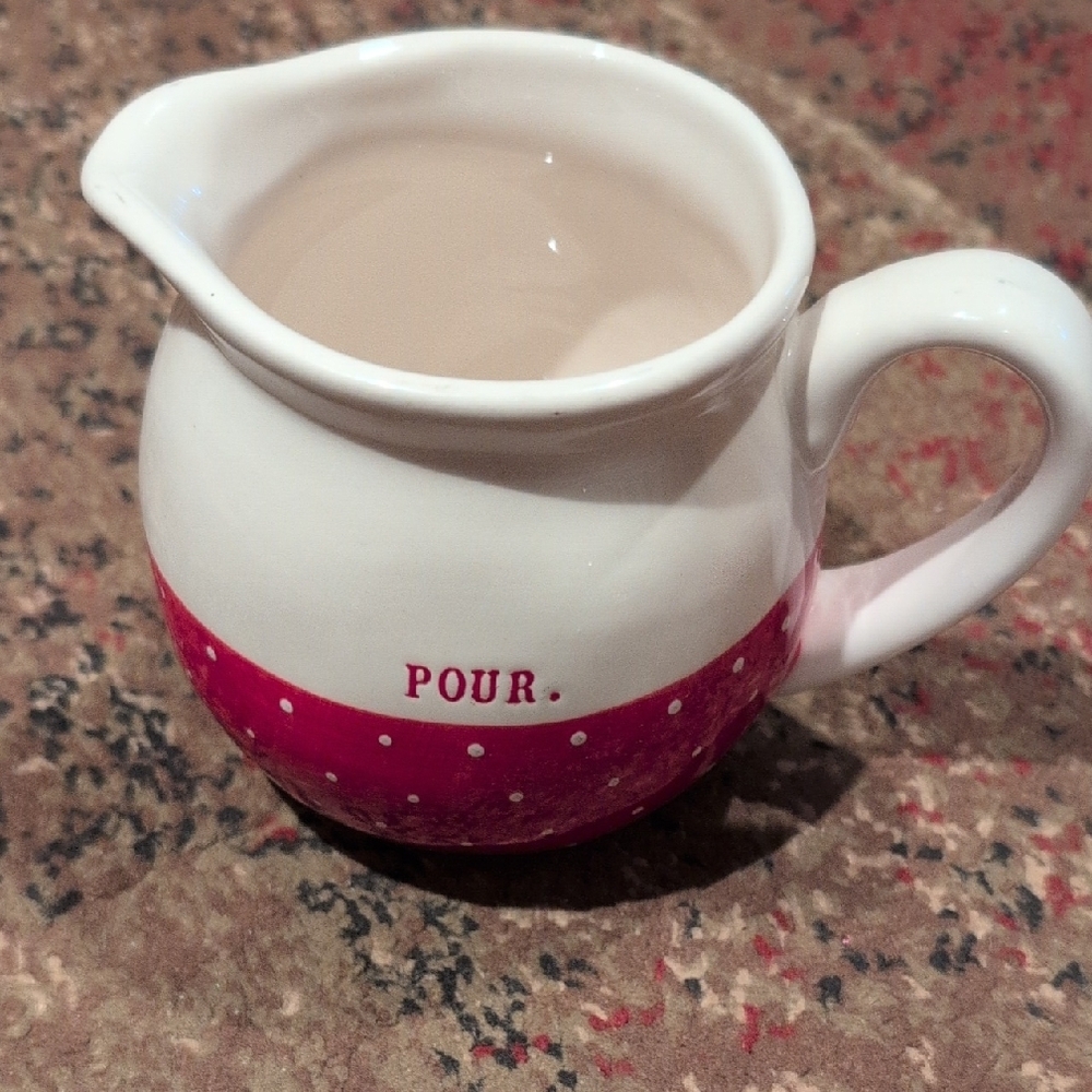 Rae Dunn Red and White Pour Creamer
